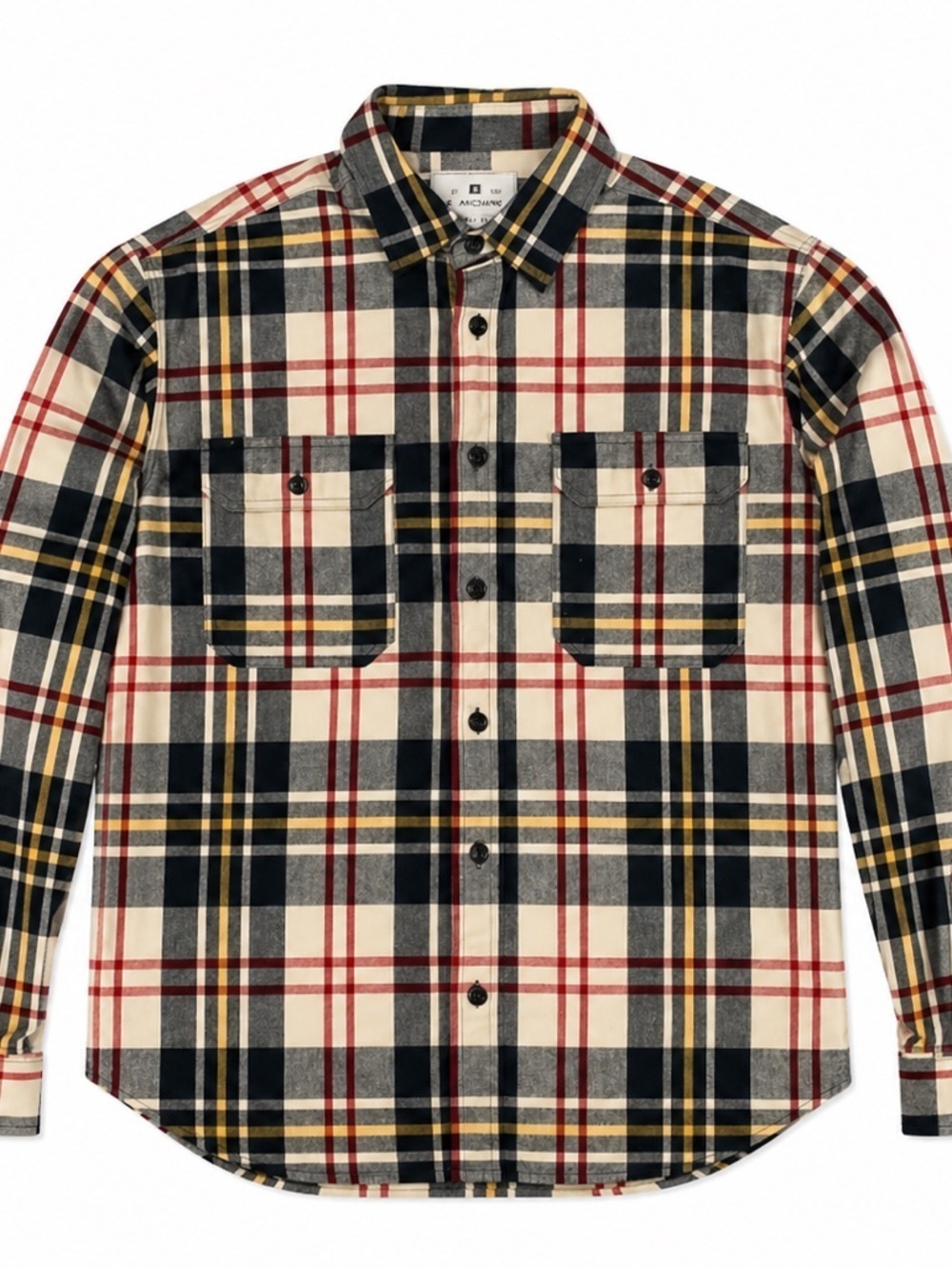 WOOLRICH MEN’S PLAID LONG SLEEVE SHIRT.SIZE-L